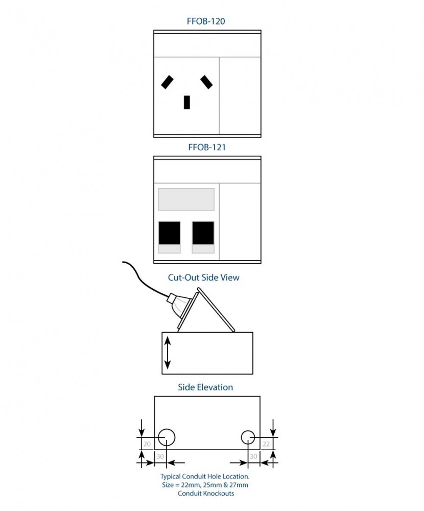 1 X 10Amp AUTO SWITCHED GPO OUTLET